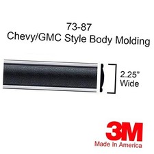 1973-1987 Chevy GMC Black Side Body Trim Molding C10, C20, Half Roll - 160"