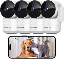 Pet Camera 360 Home Security Cameras, with Pan/Tilt, Night Vision, Motion De...