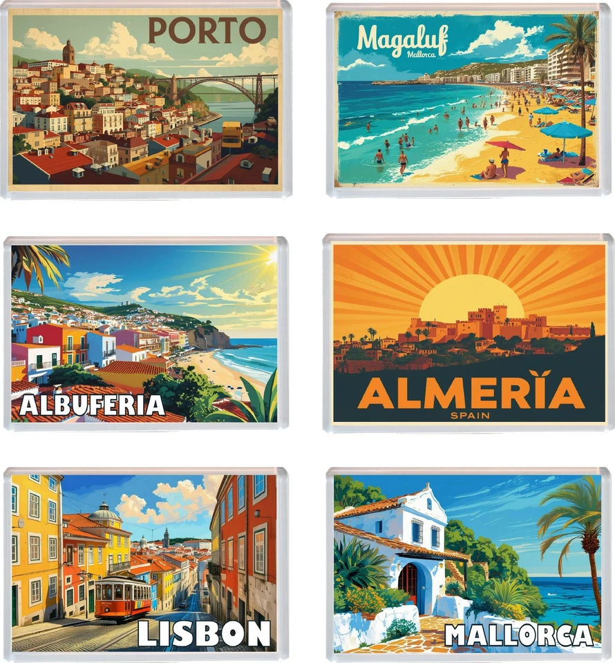 Various Portugal & Spain Fun Jumbo Fridge Magnet - Holiday Souvenir Gift - Image 1 of 1