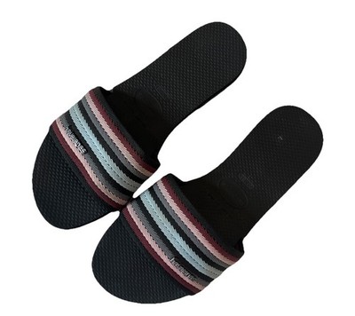 Havaianas 37/38 Women s US 7/8 Multi You Malta Mix Striped Slide Sandals