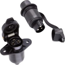 Steckdose 3 Polig 12V 24V Stecker Anh&auml;nger 3-Polig Wasserdichter f&uuml;r LKW Traktor
