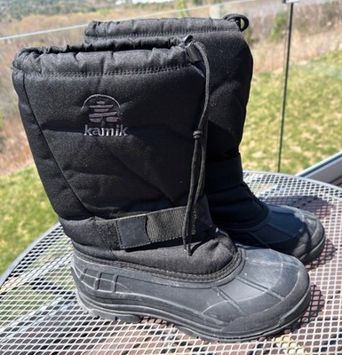 Kamik Greenwood Winter Boots USA Size 12 Black Waterproof Insulated Outdoor
