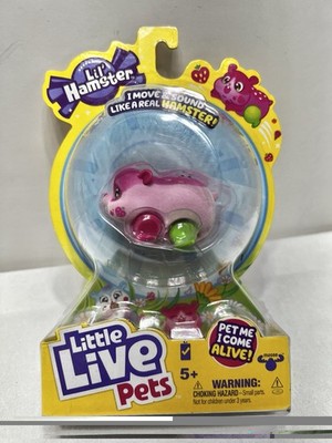 Little Live Pets Lil' Hamster Strawbles | Pink Electronic Interactive Toy
