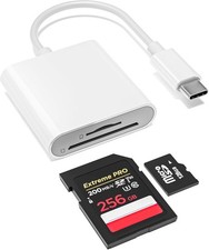 USB C SD Card Reader Dual Slot for SD MicroSD