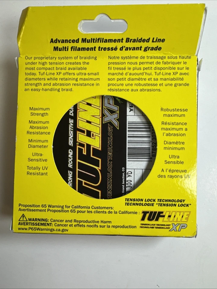 Línea de pesca trenzada multifilamento avanzada 1pk Tuf Line 300yds XP elige Foto 2 de 3