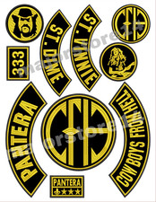 Image of Pantera cowboys from hell St. vinnie St. Dime set of 10 Iron on Embroidery patch