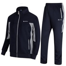Men's Tracksuits Sweatsuits for Men Sweat Track Suits 2 Medium 01 Navy grey