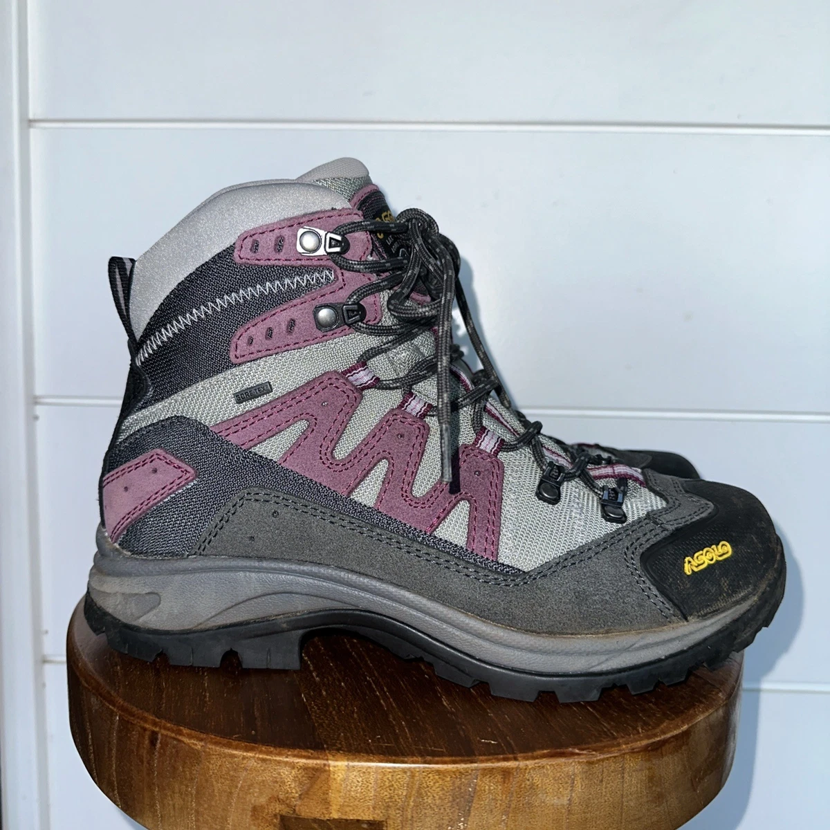 Asolo Sharp GTX Waterproof Hiking Boot Gray Women size 7.5 Asolo Gray Boots for Women for sale | eBay main image 3