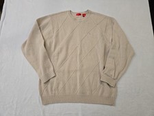 Izod Preppy Crew Neck Sweater Mens Sz Large Cotton Pullover Academia Heritage