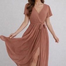 NWT Baltic Born Kristina Maxi Dress Mauve Bridesmaid Boho Flowy Size M