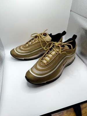Nike Air Max 97 Ultra 17 918356-700 Mens 10 Running Shoes Metallic Gold Sneaker