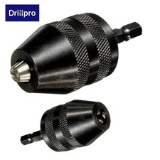 Quick change keyless drill bit chuck hex shank adapter converter tool