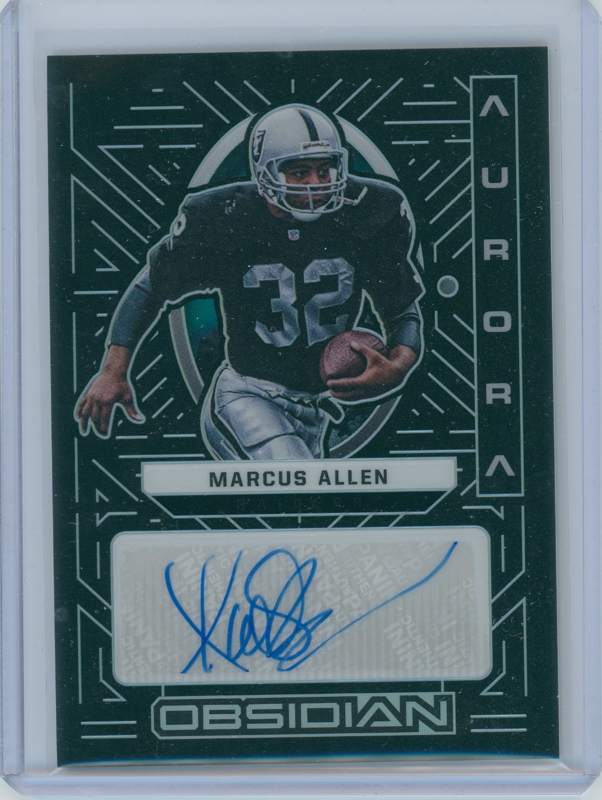 Marcus Allen 2022 Panini Obsidian Aurora Autographs /75 #AA-MAL (AU) 