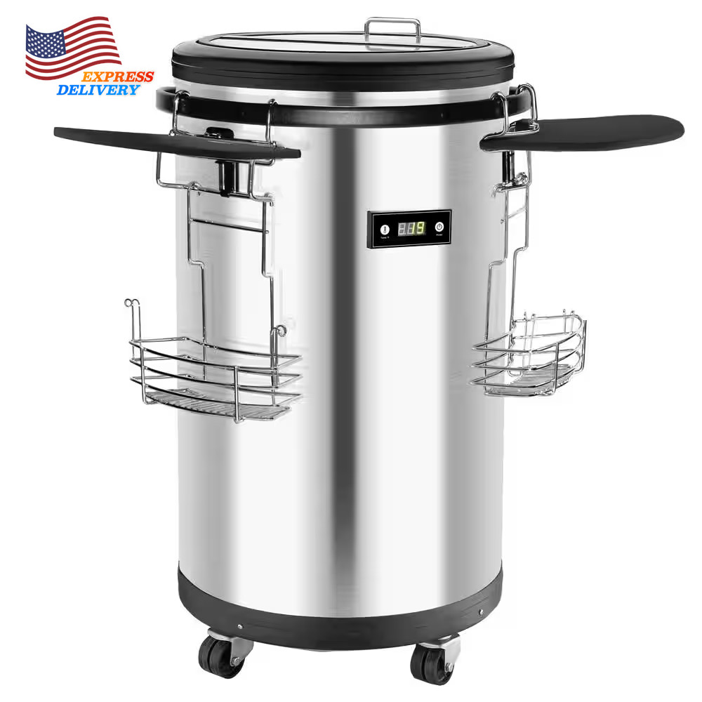 Frigidaire 42 Bottle Can Single Zone Refrigerated Party Cooler Stainless Steel