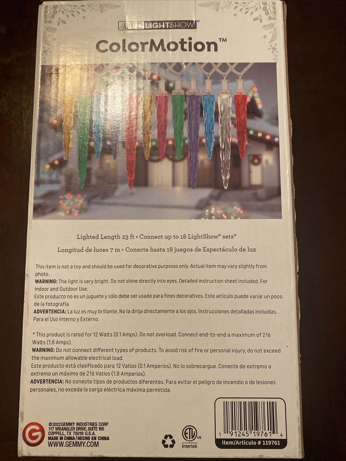 Color Motion Christmas Lights LED Light show 24 Icicle Lights eBay