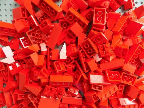 Lego Schrägsteine Dach modulare Burg Stadt Stadt Menge 50 zufällige Auswahl rot - Bild 4 von 10