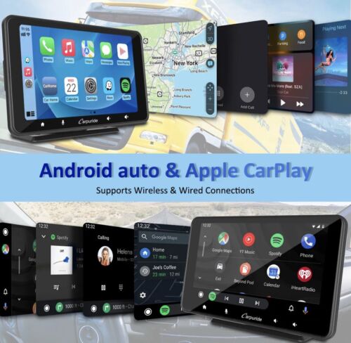 Carpuride 2023 7'' Wireless Apple CarPlay Android Auto Car Radio Touch Screen  - Picture 1 of 13