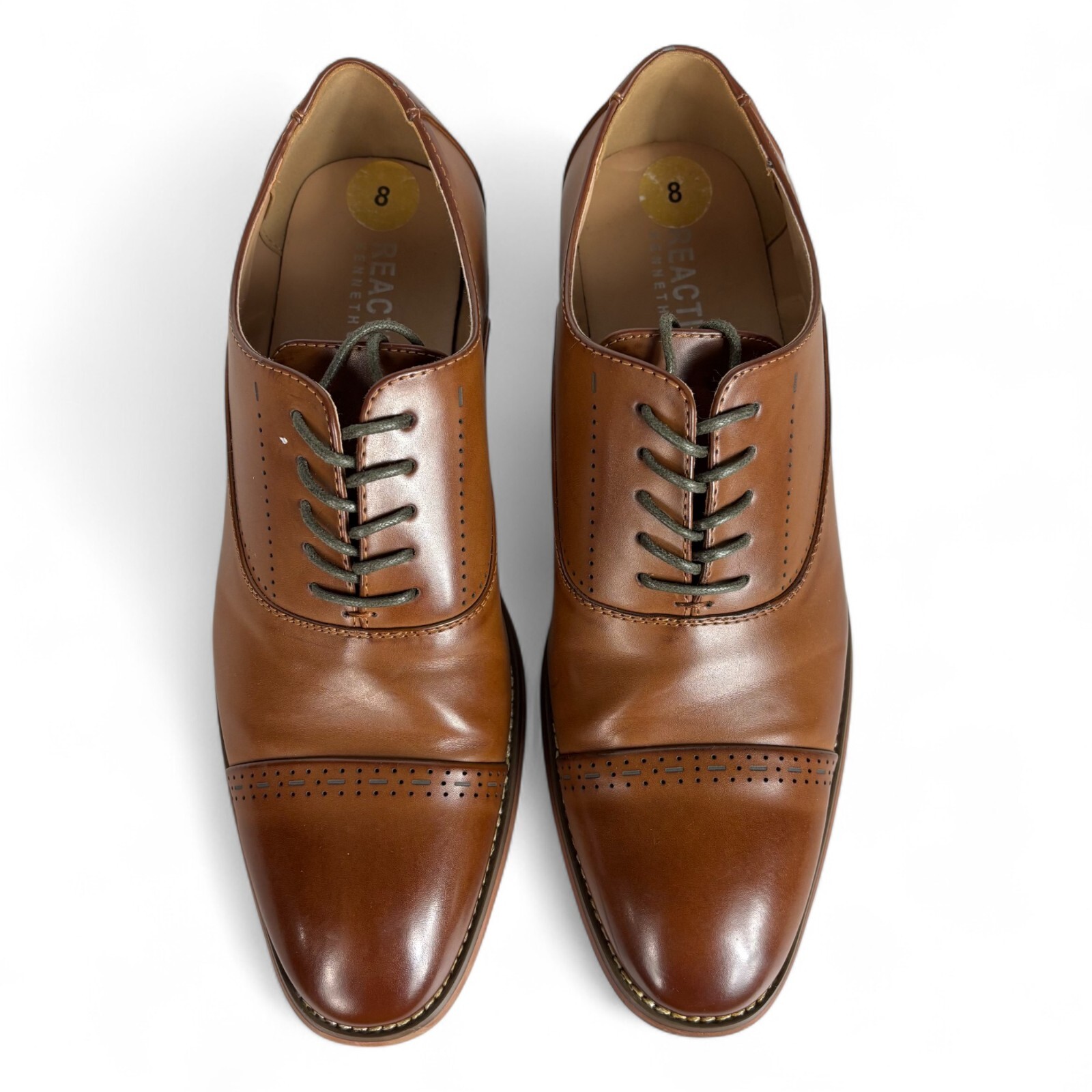 SAOLA Scarpe eleganti Kenneth Cole Reaction Oxford taglia 8M marrone stringate