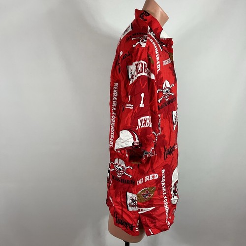 Camisa REYN SPOONER Nebraska Huskers Fútbol Rayón Aloha Talla L Rojo Rayón - Imagen 4 de 8