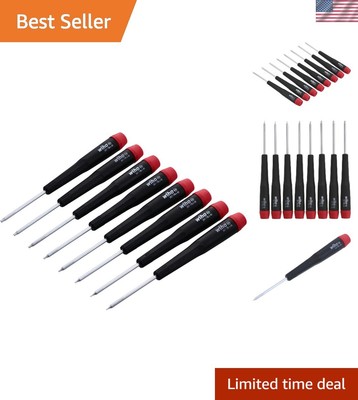 Torx T1-T8 Set, 8-Piece,Red, Black