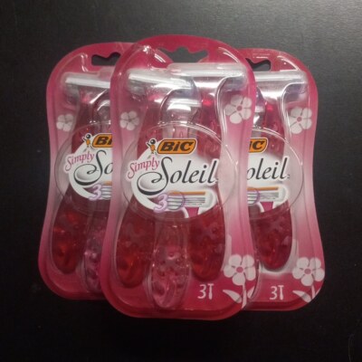 Bic Simply Soleil 3, 3pack, 3blade razors....total of 9 razors all together
