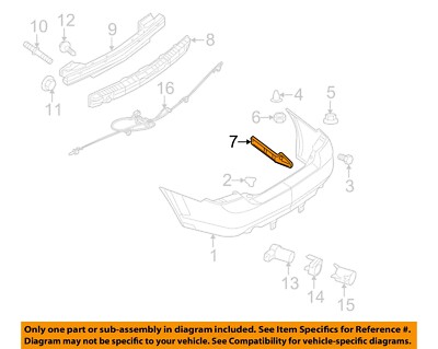 FORD OEM 06-09 Fusion Rear Bumper Bumper Components-Side Support 6E5Z17D948A