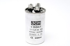 15 5 UF 450V Volt CBB65 Dual Run Capacitor Compressor Fan A/C 450 VAC 450VAC