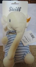 STEIFF Eli Elephant White/Blue