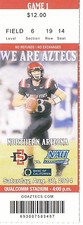2014 SAN DIEGO STATE VS NAU LUMBERJACKS 8/30 TICKET STUB COLLEGE FOOTBALL