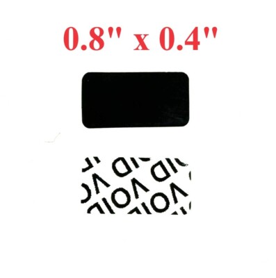 100 pcs Black Glossy Blank Warranty Void, Security Labels Stickers Seals