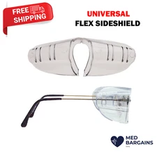 VisionAid Universal Flex Sideshield Safety For Glasses & EyeWear - 1 Pair