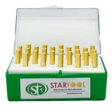 Startool Acrylic Nail Drill 3/32 STC Coarse (Small Head) Gold *25 Pcs in Box*