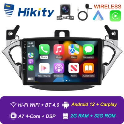 HIKITY 9" Apple CarPlay für Opel Corsa E 2014-2018 Android 15 GPS Navi Autoradio 2+32GB