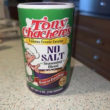 Tony Chachere's No Salt Seasoning Blend, MSG Free, 5 Ounce Shaker Exp 8/23