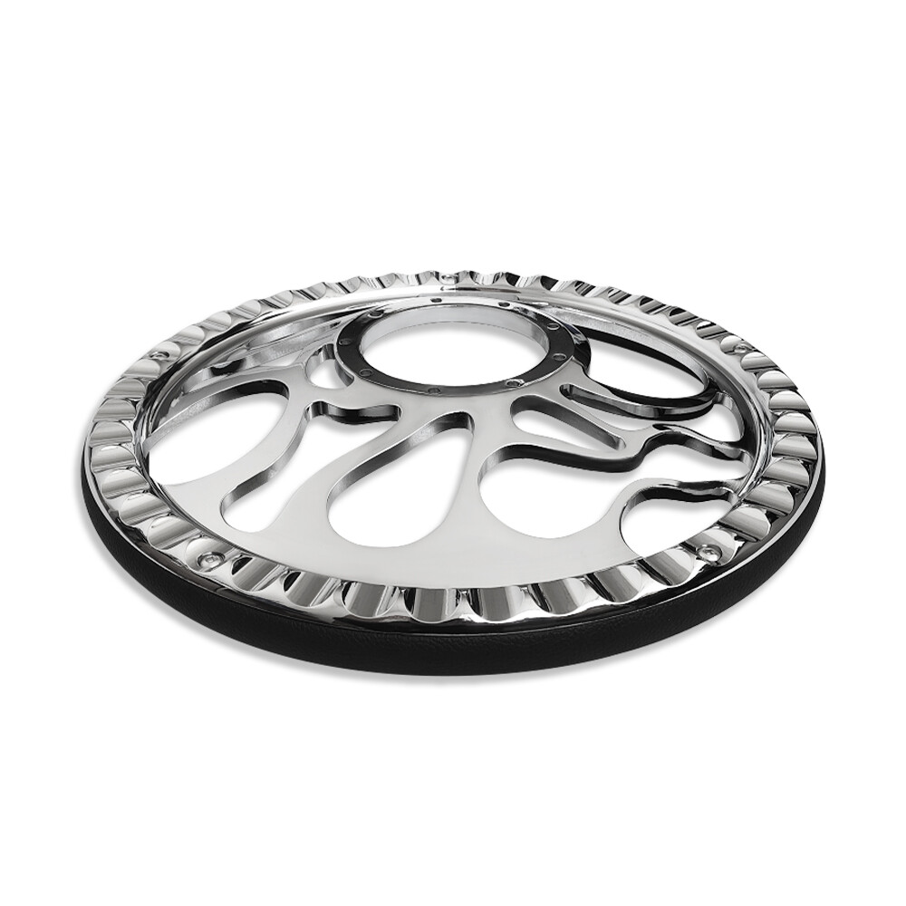 Demotor Performance Chrome GM Manual Steering Column With 14" Billet Wheel & Horn Button-476792