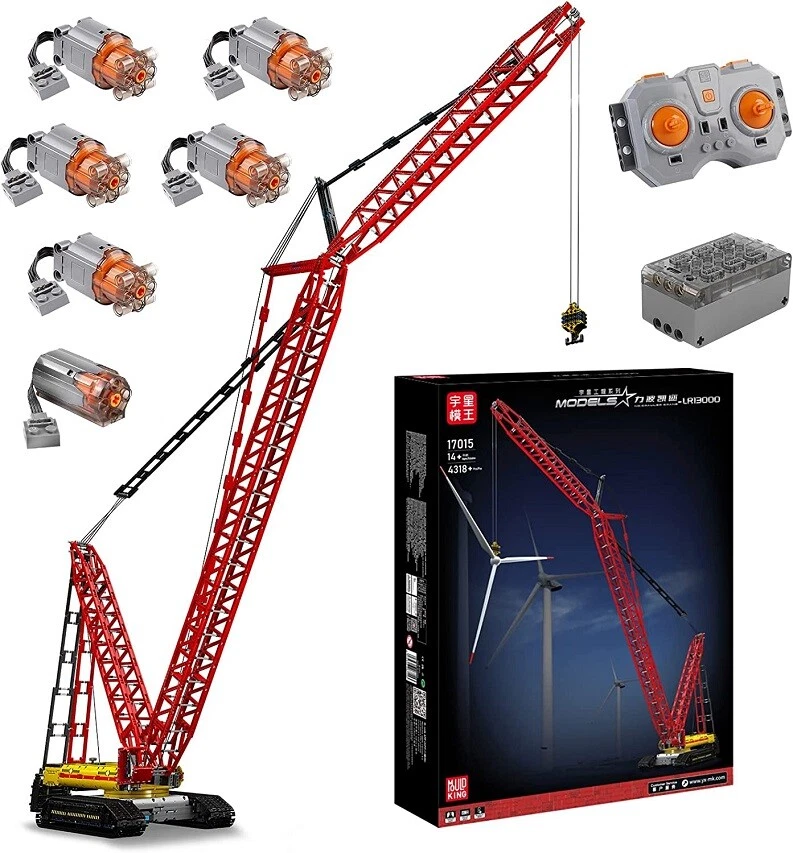 Mould King 17015 Crawler Crane Building Block Remote Control Motor Kit Toy  MOC