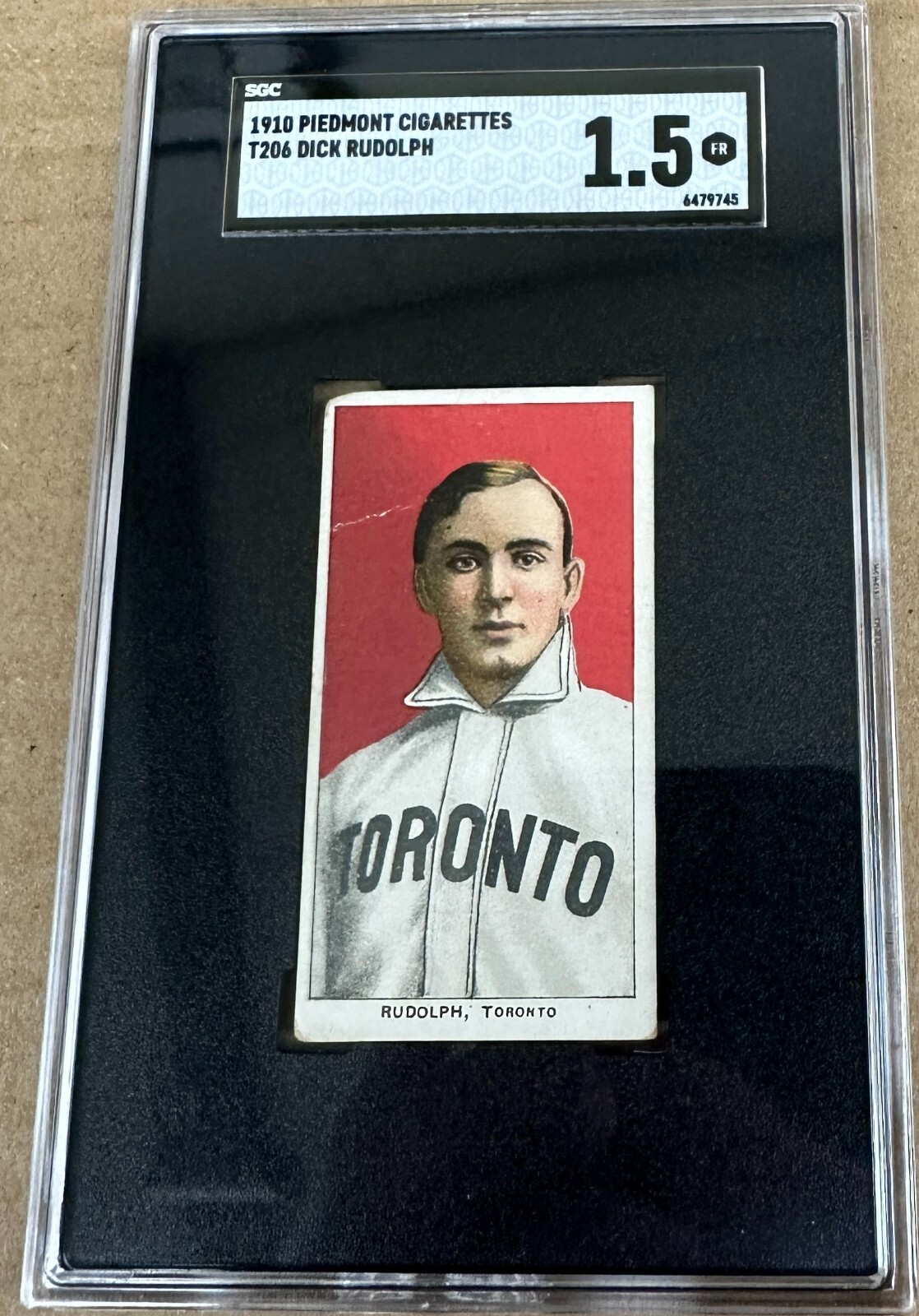 T206 Dick Rudolph Toronto Piedmont 350 SGC 1.5 Clean