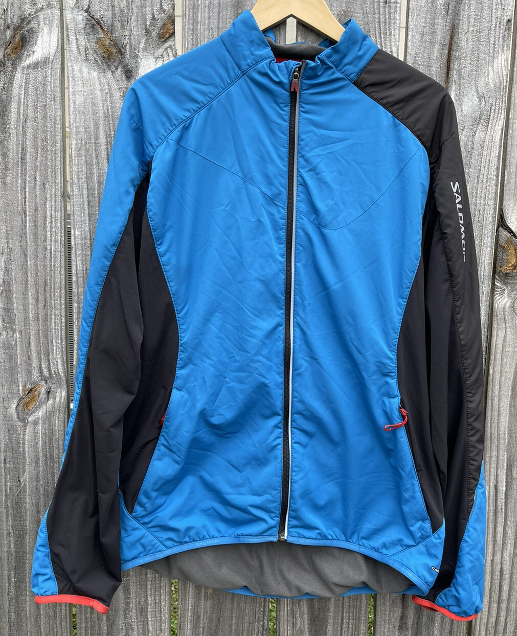 Giacca da corsa Salomon Clima Wind da donna morbida conchiglia cerniera intera riflettente taglia XL