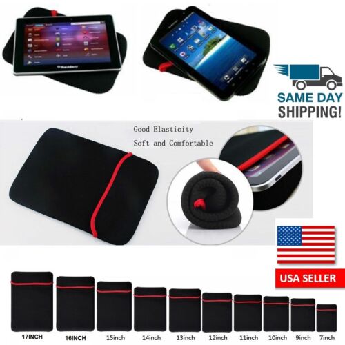 7-17inch Laptop Pouch Protective Bag Neoprene Soft Sleeve Case GPS Tablet Ipad  - Afbeelding 1 van 12