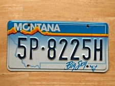 Embossed Montana Big Sky License Plate