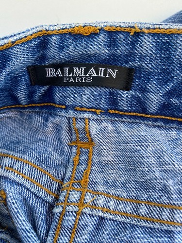 Pantalones de mezclilla azul Balmain talla 36 - Imagen 4 de 8