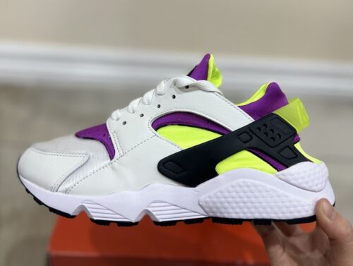 Nike Air Huarache Neon Yellow Magenta Purple Shoes Womens Size US 8.5 (7M) New✅ - Picture 7 of 14