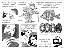 Unmounted Rubber Stamp Plate, Unmounted/Uncut Pink Rubber Stamps