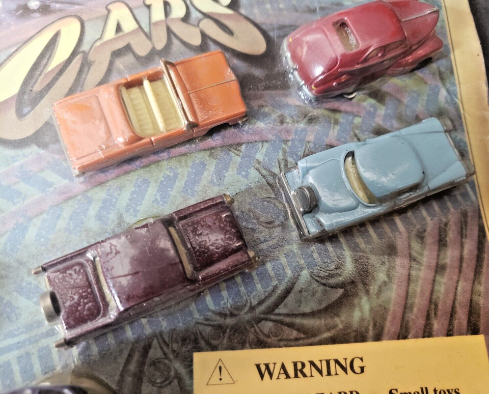 Vintage Lowrider Midget Toy Cars On Clam Pack 8 Cars New Old Stock A&A
