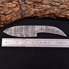 8'' Handmade Damascus Steel Full Tang Blank Blade for Knife Making Supplies 1408
