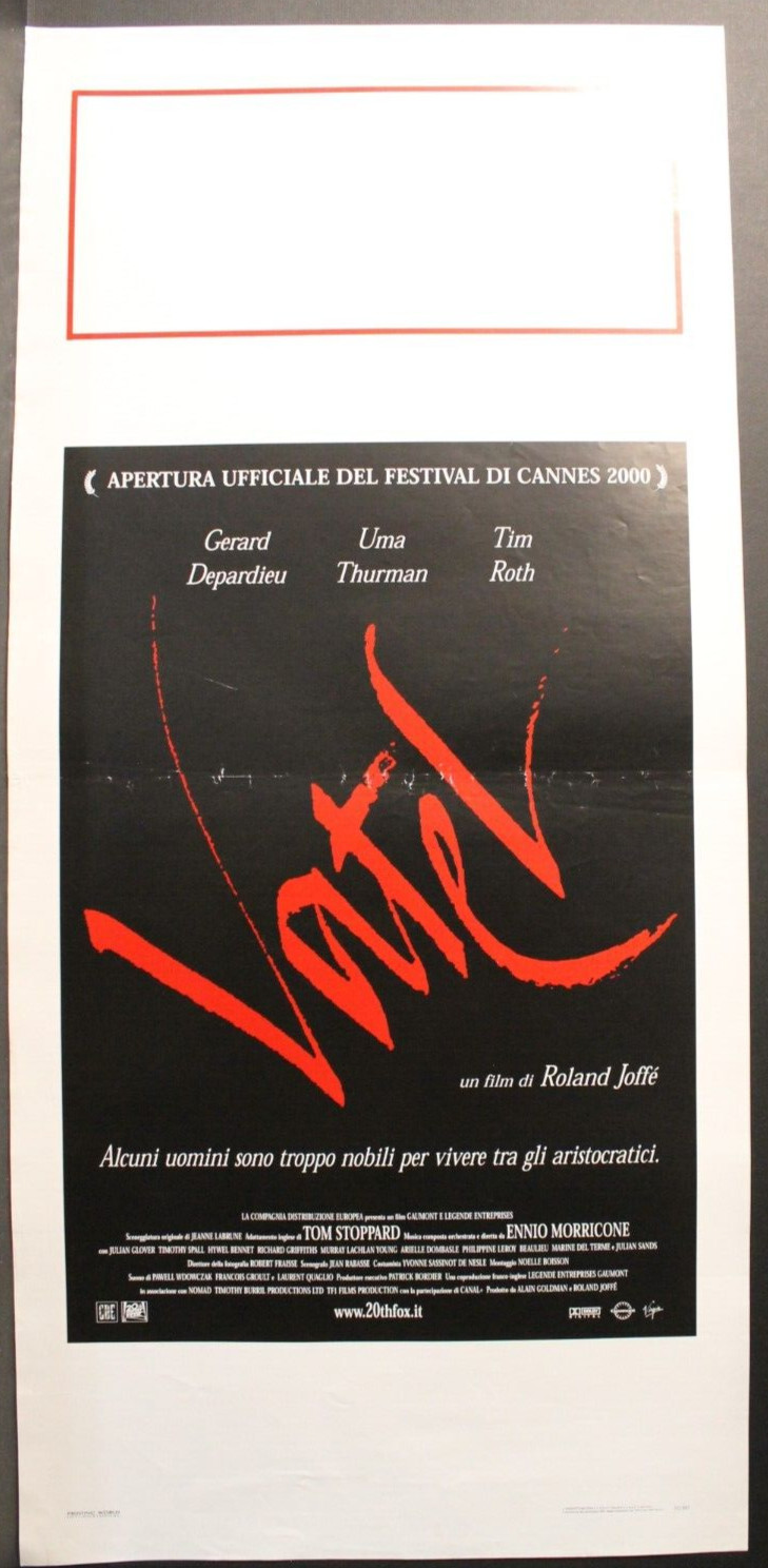 Locandina originale film Vatel (2000) - Regia di Roland Joffé