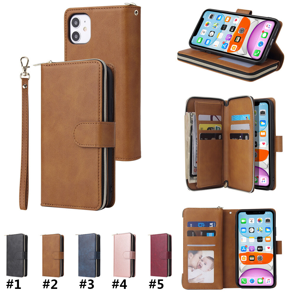 PU Leather Flip Wallet Card Phone Case For iPhone 11 Max XR 6