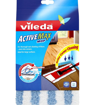 Vileda Activemax Ersatz saugfähige Mikrofaser Pads Wischkopf Nachfüller 