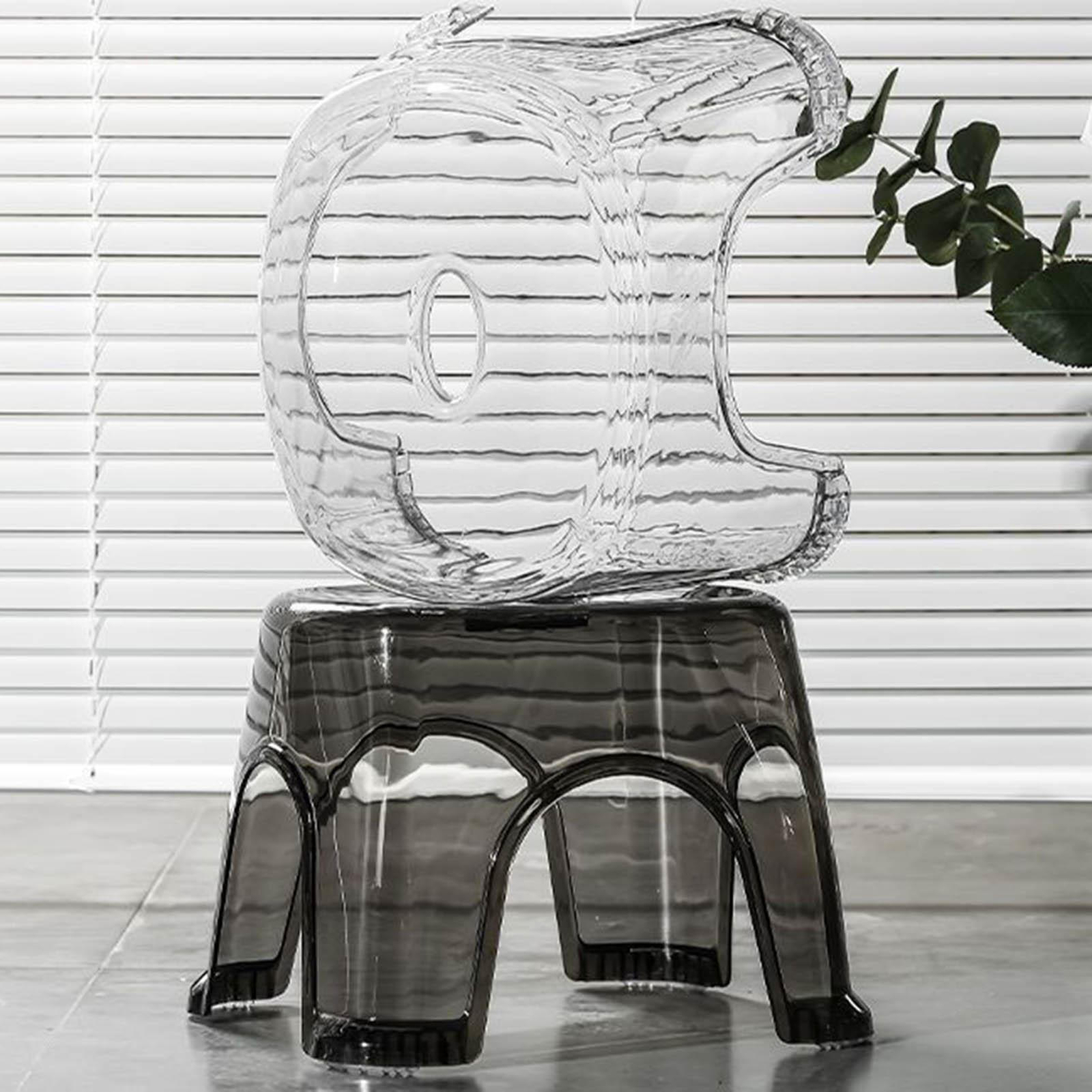 Foot Stool Nonslip and Waterproof Stool Clear Stool for Bathroom