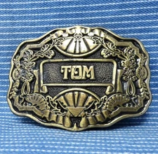 Tom Belt Buckle 1970s Name Buckle Vintage Oden Inc                       .BMW643